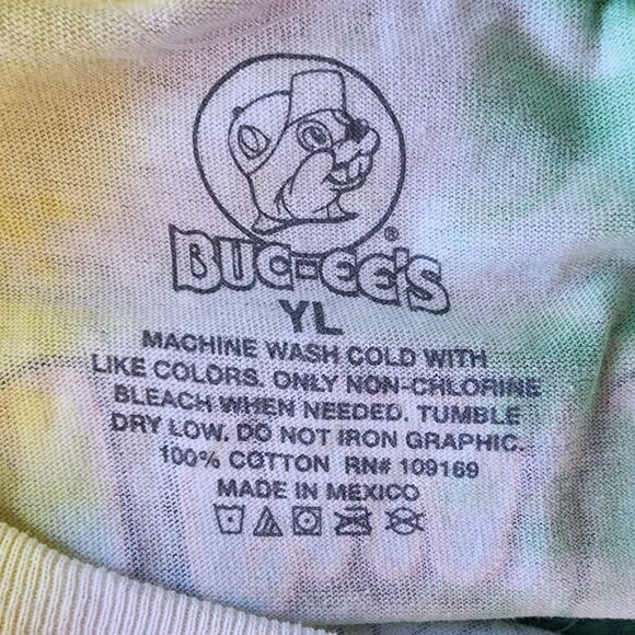 NEW Buc-ee's Youth Large Shirt Bunny On My Mind Easter Tie-Dye Tee Multicolor - Picture 6 of 8
